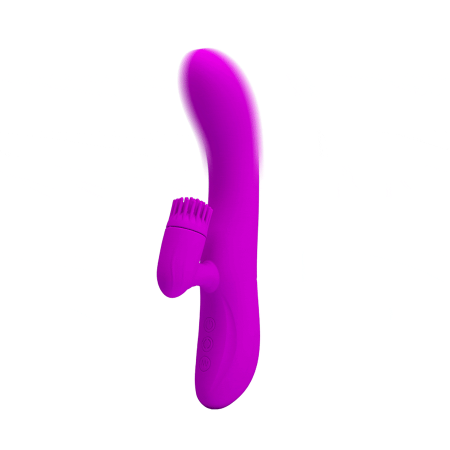 Elton Rabbit Vibrator with clitoral stimulator with rotating brushes