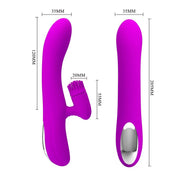 Elton Vibratore Rabbit con stimolatore clitorideo a spazzole roteanti