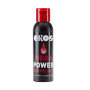 Lubrificante anale Eros Power Glide a base siliconica bottiglia nera con tappo rosso