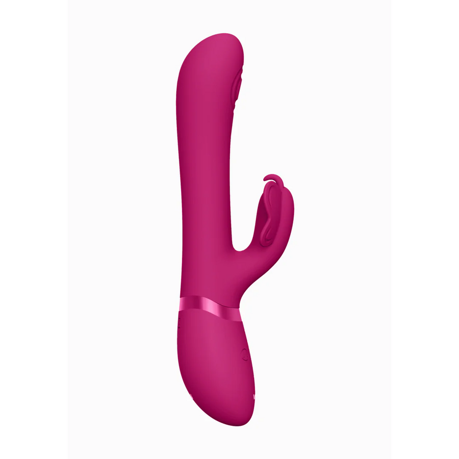 Vibrador de conejo con 4 cabezas intercambiables para estimulación del clítoris avanzado