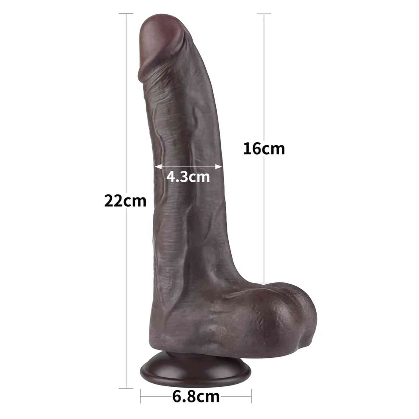 Fallo 8.5″ Scappellabile come un pene vero - Nero