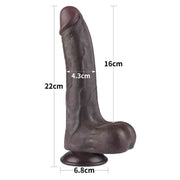 Fallo 8.5″ Scappellabile come un pene vero - Nero