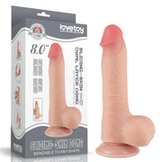 Fallo 8″ Scappellabile come un pene vero - Rosa Carne