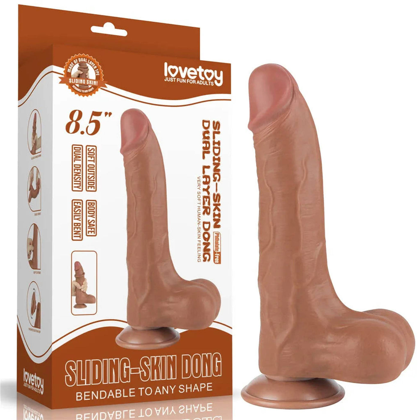 Fallo Mulatto Pelle Scorrevole Super Realistico 8.5″