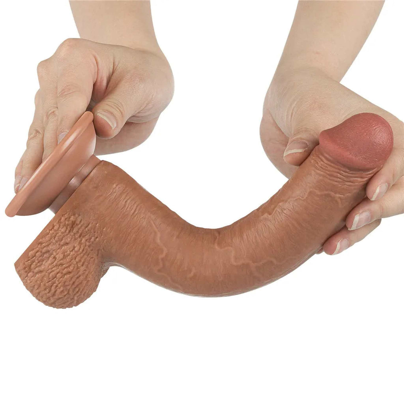 Fallo Mulatto Super Realistico con Pelle Scorrevole come un Membro Vero - 9″