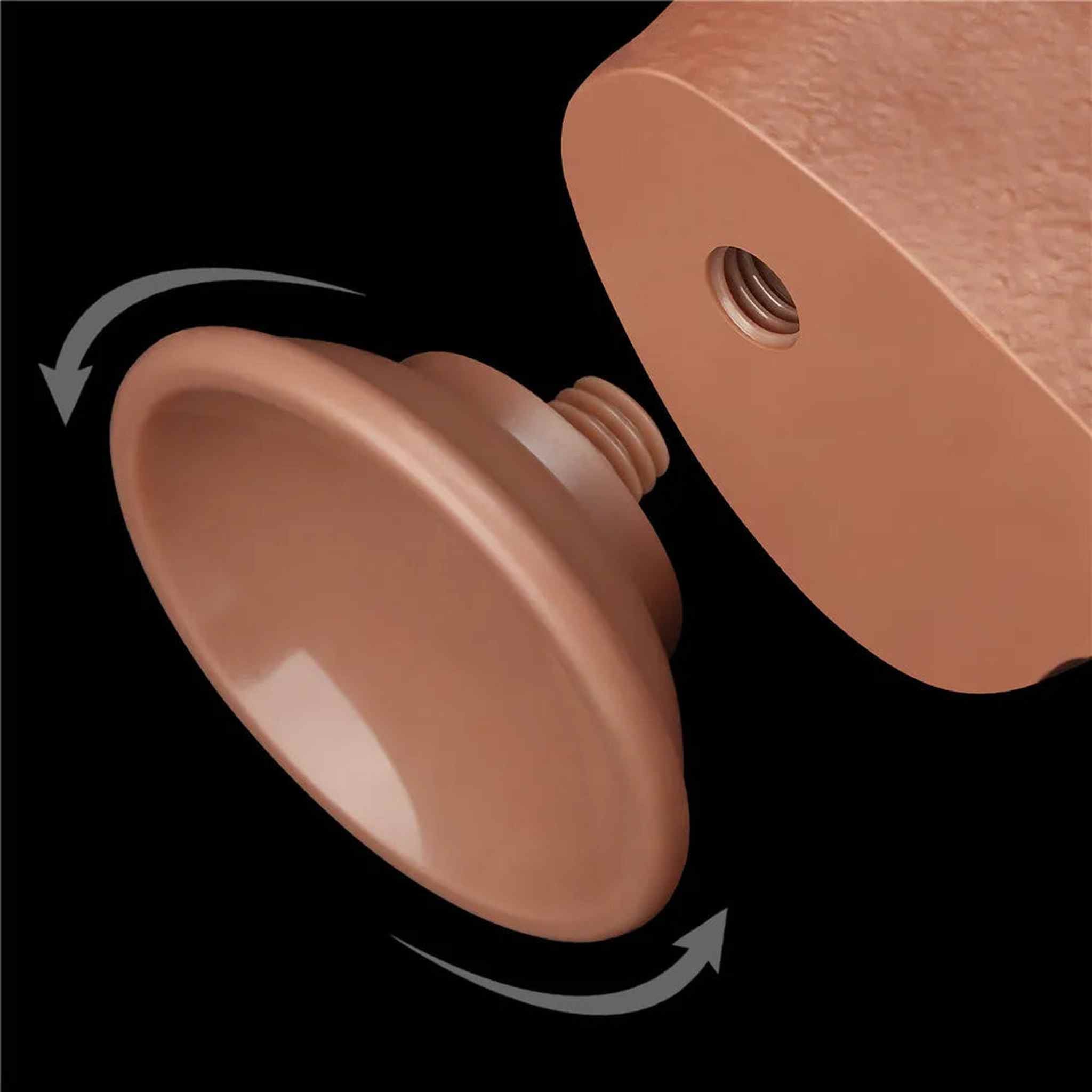 Fallo Mulatto Super Realistico con Pelle Scorrevole come un Membro Vero - 9.5″