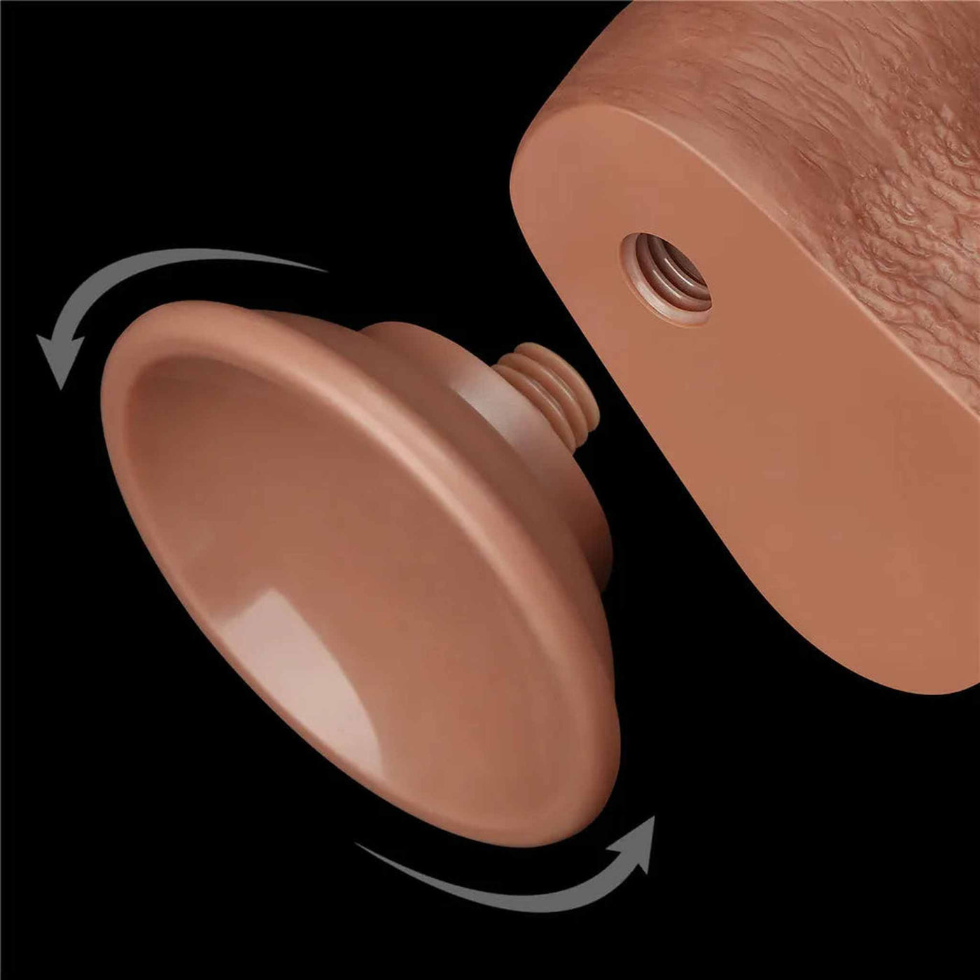 Fallo Mulatto Super Realistico con Pelle Scorrevole come un Membro Vero - 9″