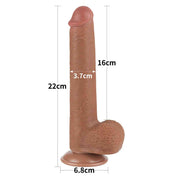 Fallo Mulatto Super Realistico con Pelle Scorrevole come un Membro Vero - 9″