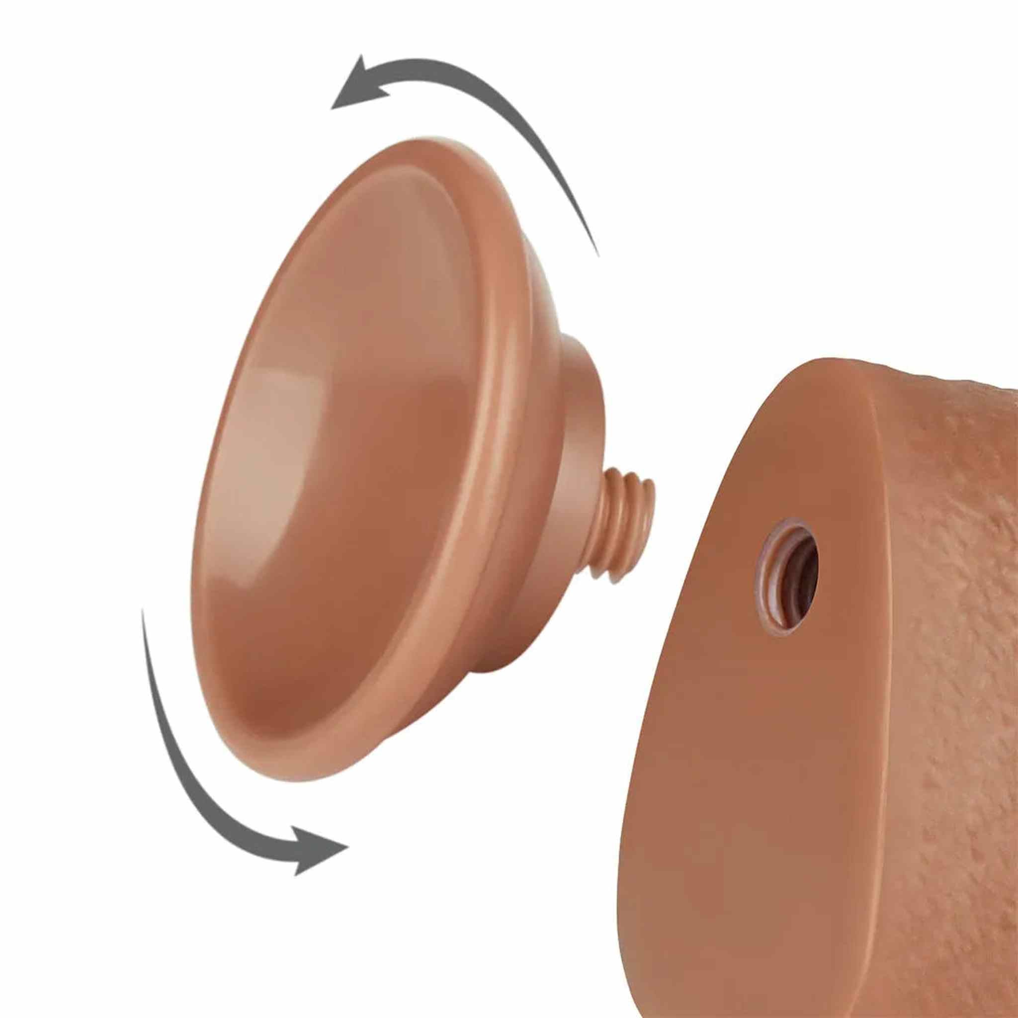 Fallo Mulatto Super Realistico con Pelle Scorrevole come un Membro Vero - 9.5″