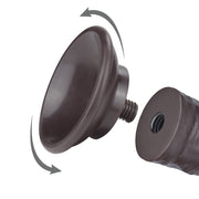 Fallo Nero 8″ Con Pelle Scorrevole e Ventosa