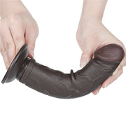 Fallo Nero 8″ Con Pelle Scorrevole e Ventosa