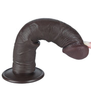 Fallo Nero 8″ Con Pelle Scorrevole e Ventosa