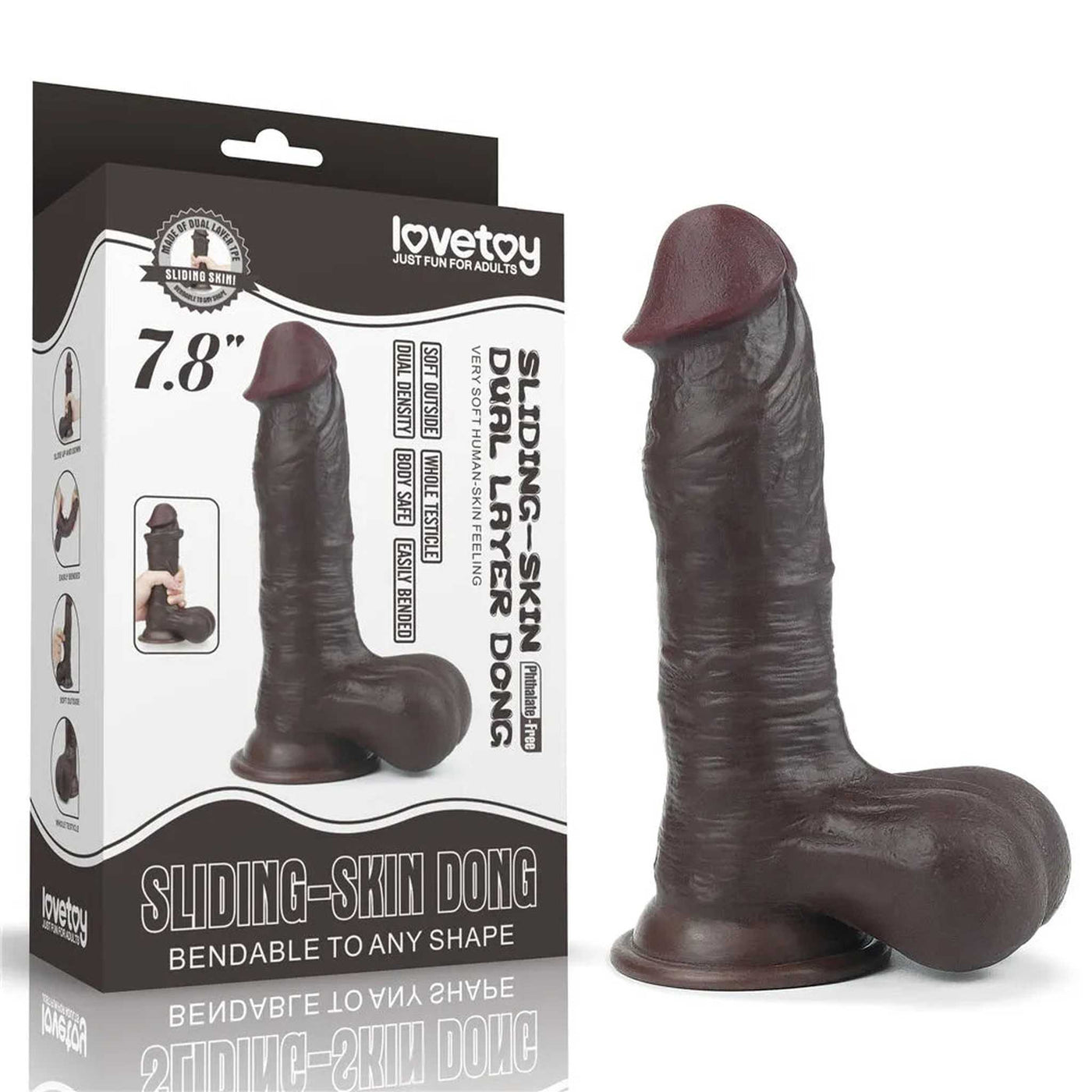 Fallo Nero Scappellabile 7.8″
