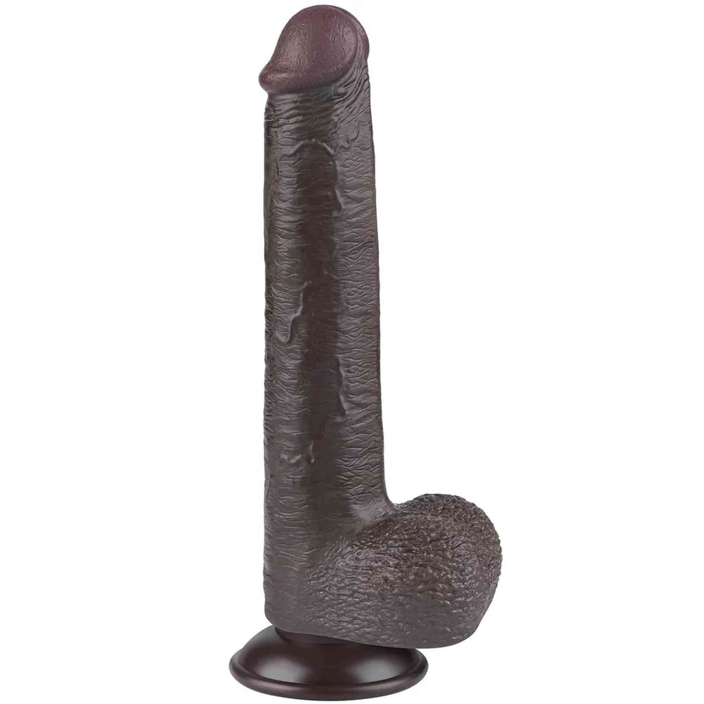 Fallo Nero Super Realistico con Pelle Scorrevole come un Membro Vero - 9″