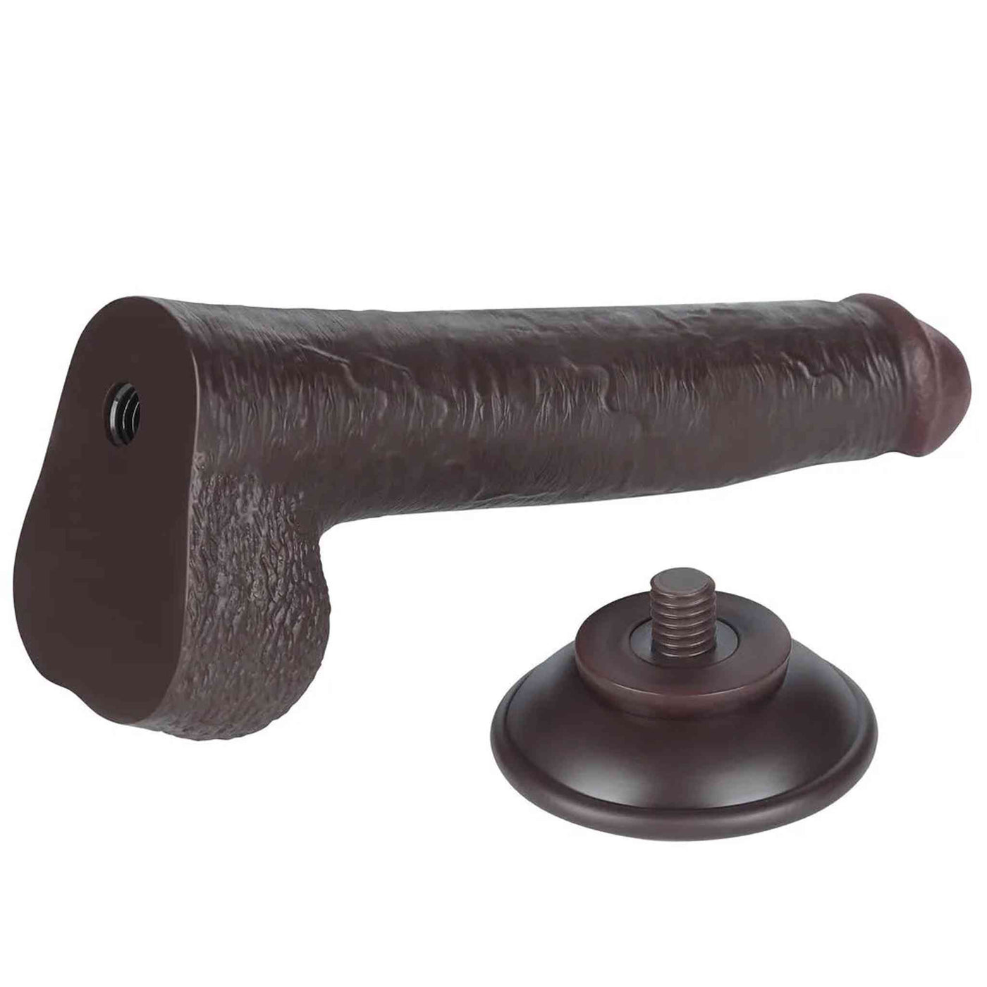 Fallo Nero Super Realistico con Pelle Scorrevole come un Membro Vero - 9″
