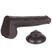 Fallo Nero Super Realistico con Pelle Scorrevole come un Membro Vero - 9″