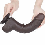 Fallo Nero Super Realistico con Pelle Scorrevole come un Membro Vero - 9.5″