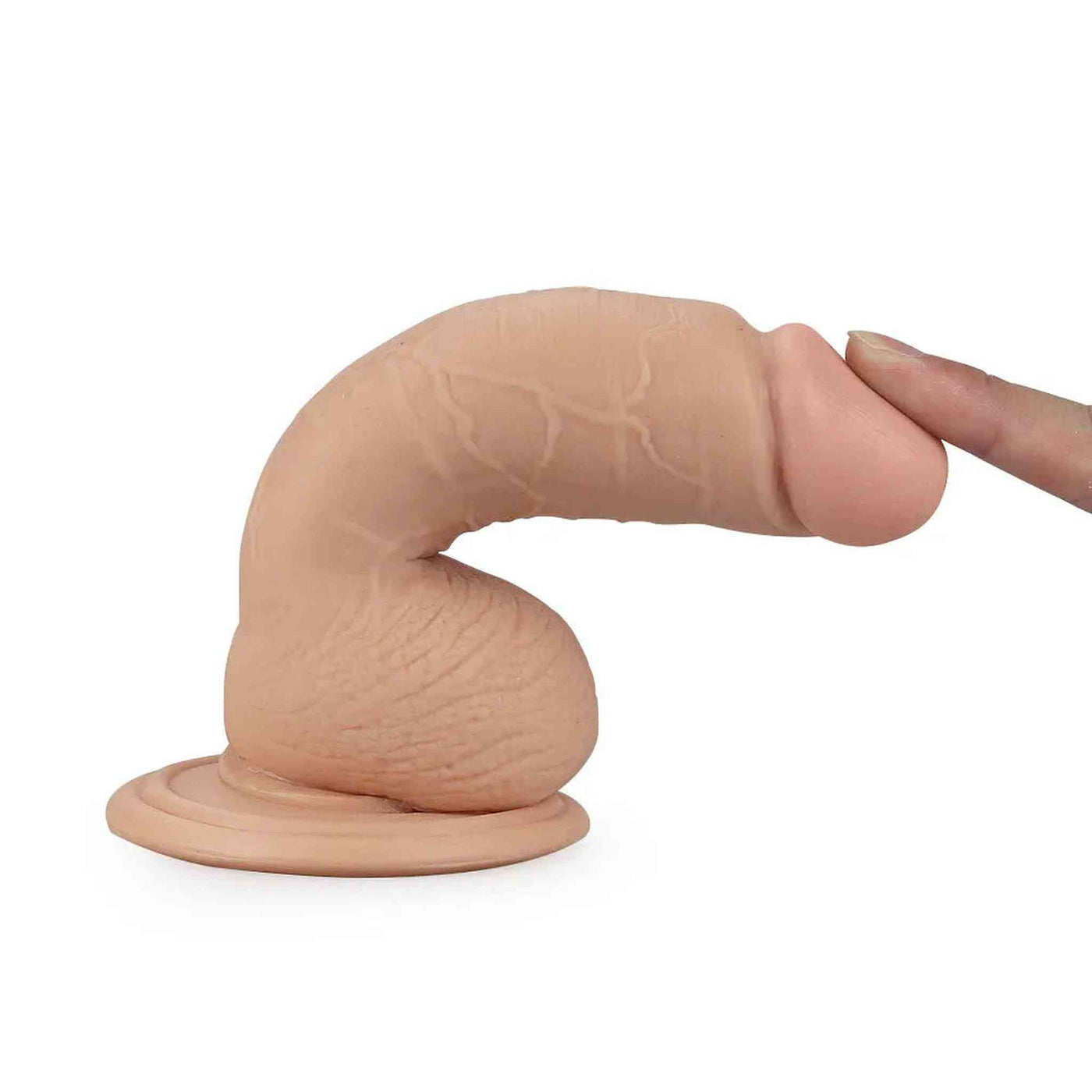 Fallo Realistico Con Testicoli e Ventosa 7″ Rosa Carne