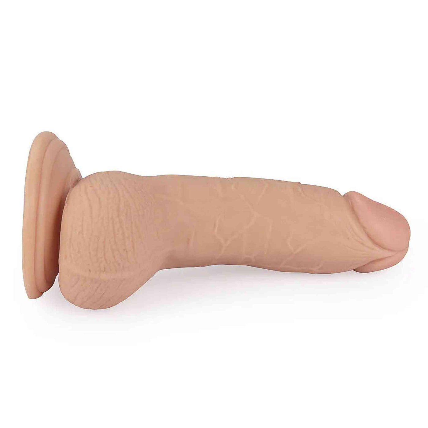 Fallo Realistico Con Testicoli e Ventosa 7″ Rosa Carne