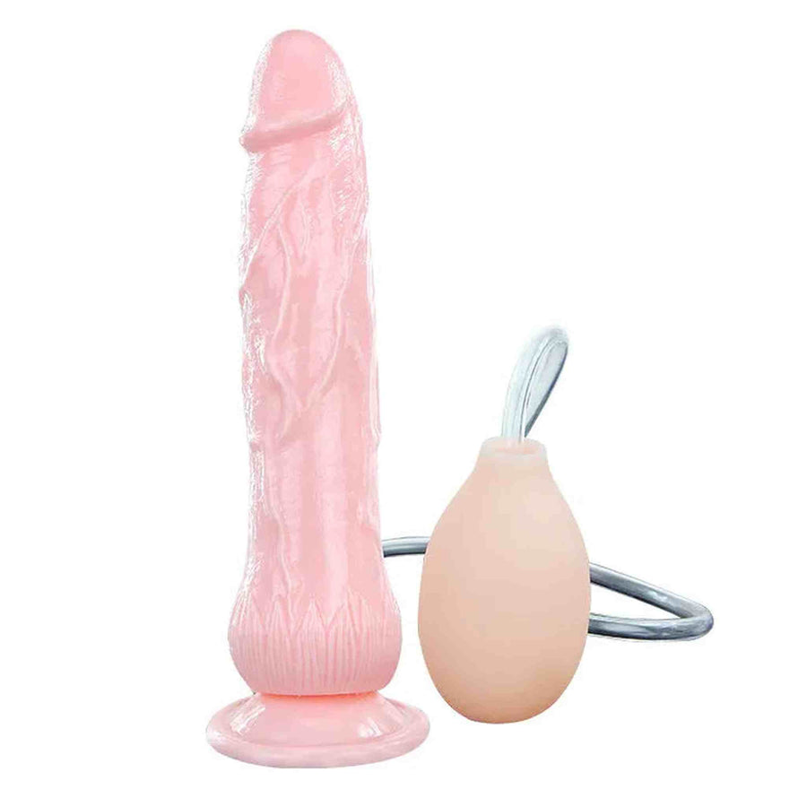 Realistic Squirting Dildo with pump to fill with liquid
