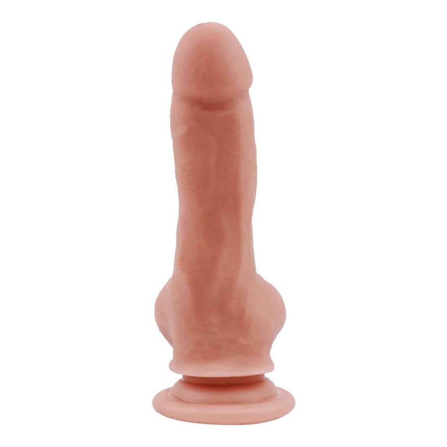 Super Soft Realistic Phallus with Suction Cup and Testicles 19 cm, penetrable 16 cm Ø max. 4cm