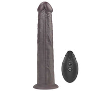 Fallo Realistico Vibrante e Roteante Con Ventosa e Telecomando Wireless 10″ Nero