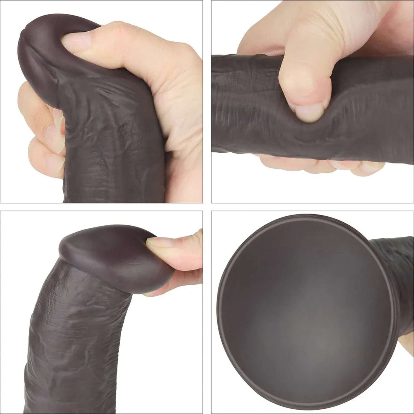 Fallo Realistico Vibrante e Roteante Con Ventosa e Telecomando Wireless 10″ Nero