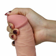 Fallo Realistico con Ventosa 100% Ultra Soft, Vibrazione comandata con telecomando - 7.5″ Rosa Carne