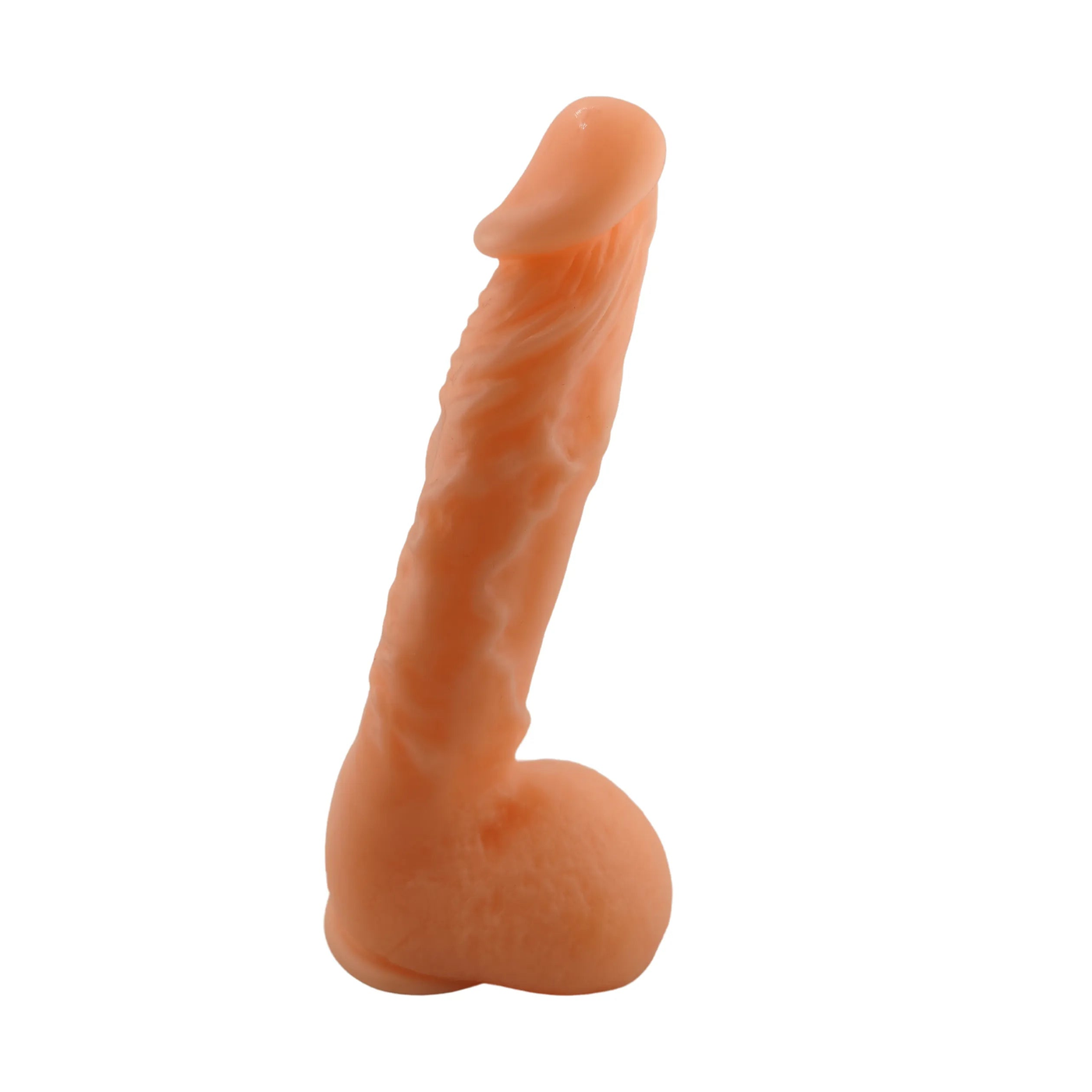 Angolo laterale dildo anatomico ergonomico rosa carne con dettagli venature