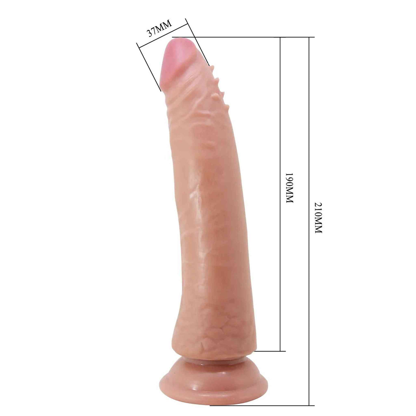 Fallo Scappellabile Bendable Con Ventosa 21 cm
