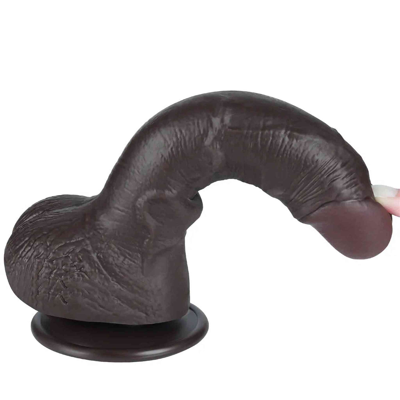 Fallo Scappellabile come un pene vero 7.5″ Nero