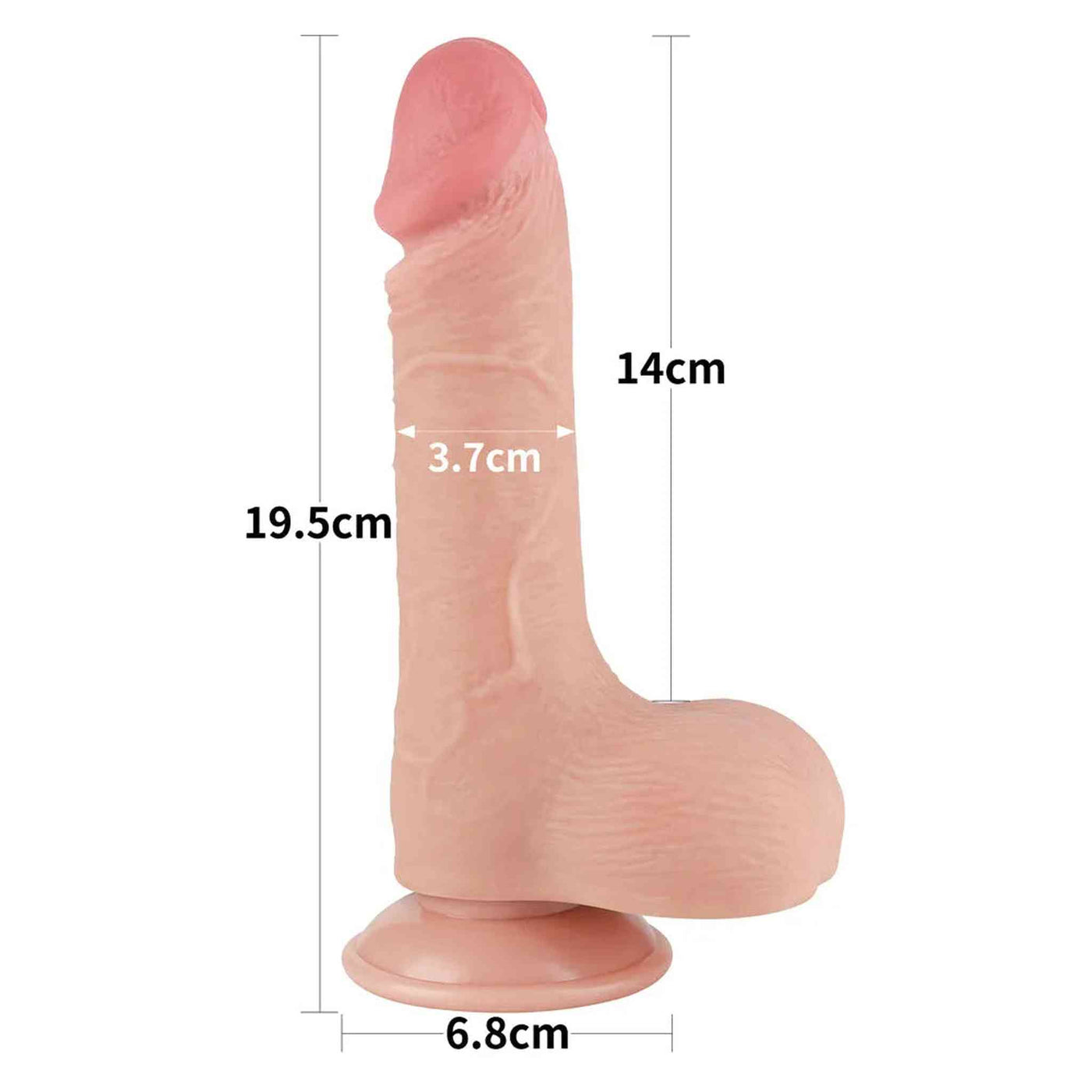 Fallo Scappellabile come un pene vero 7.5″ - Rosa Carne