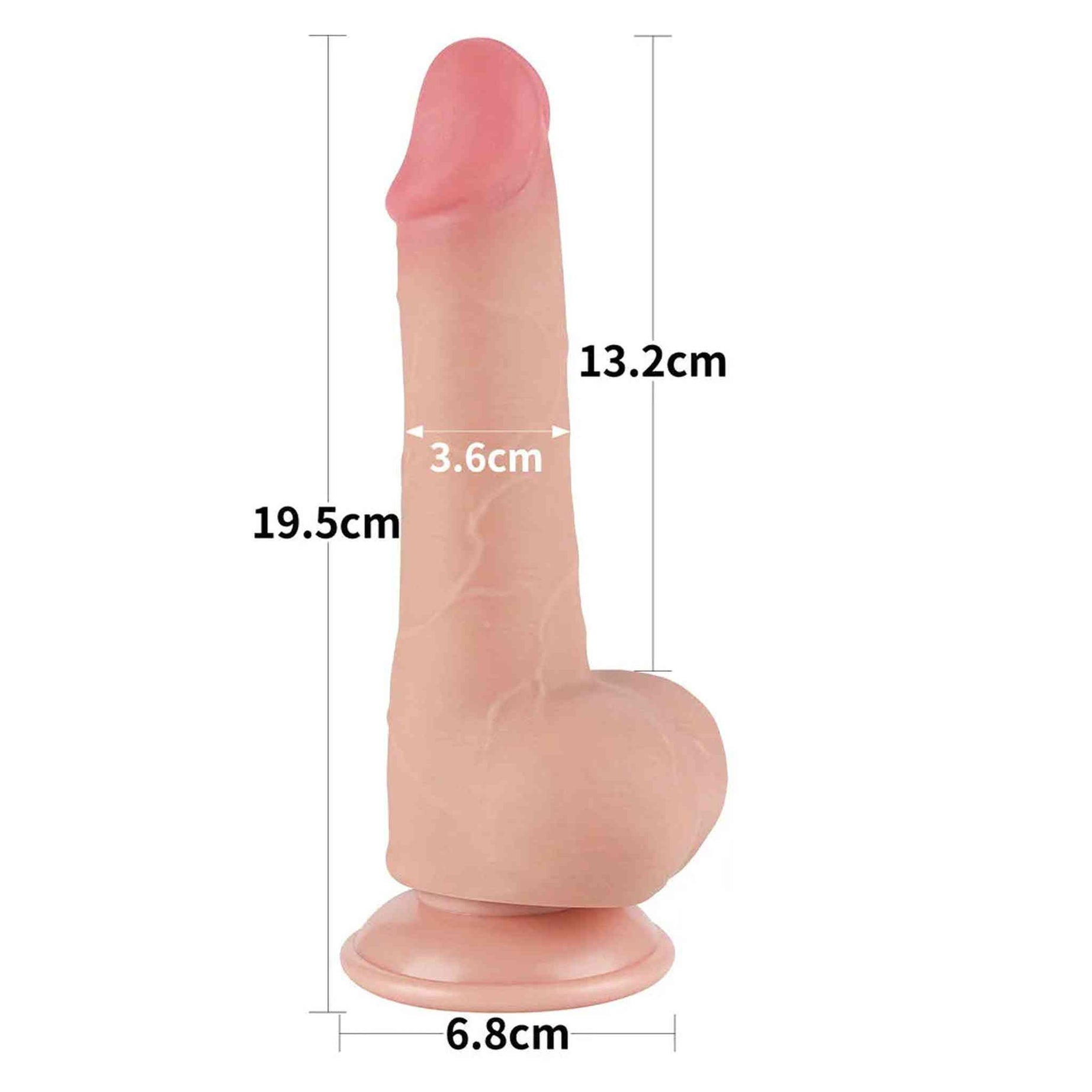 Fallo Scappellabile come un pene vero - 7.5″ Rosa Carne