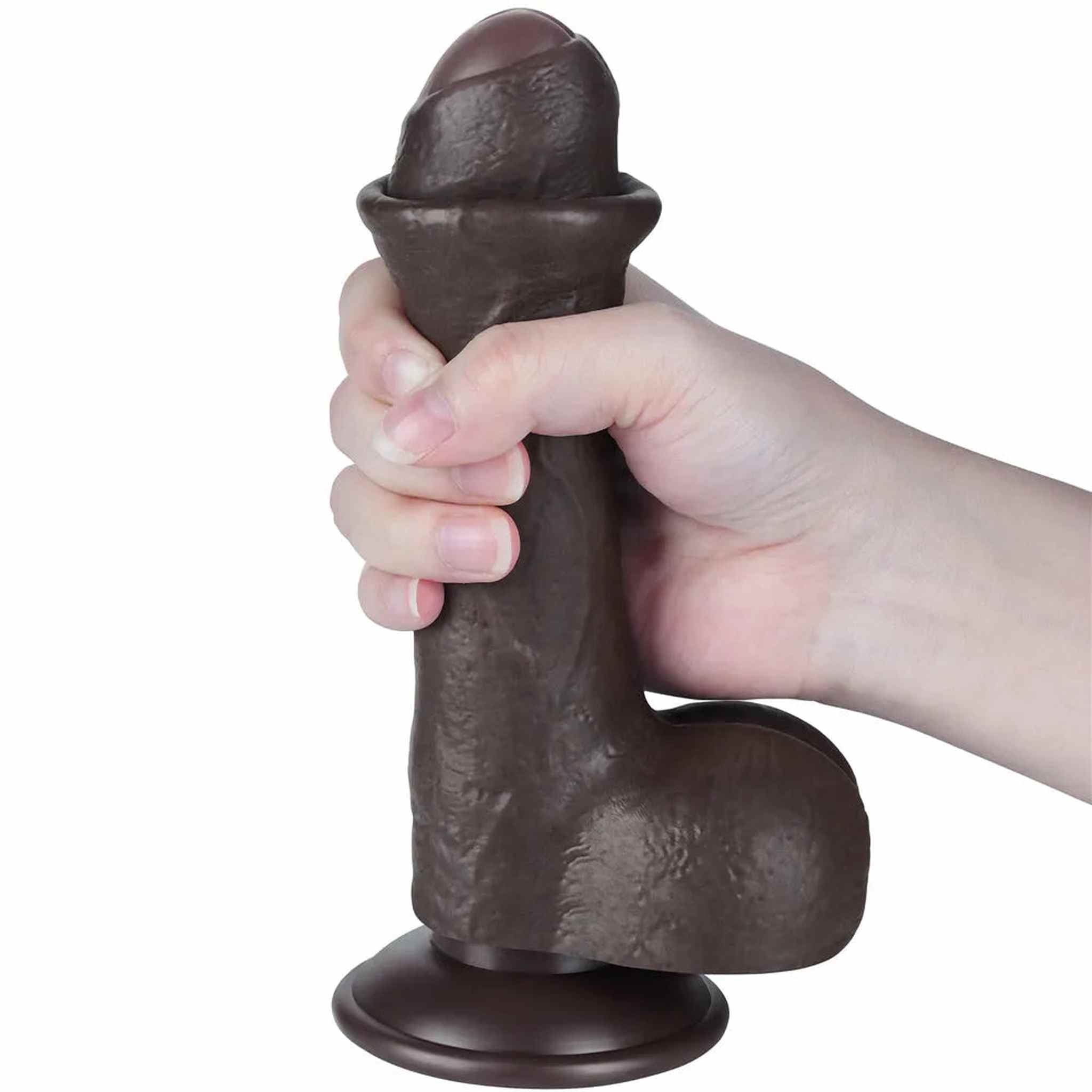 Fallo Scappellabile come un pene vero 7″ - Nero