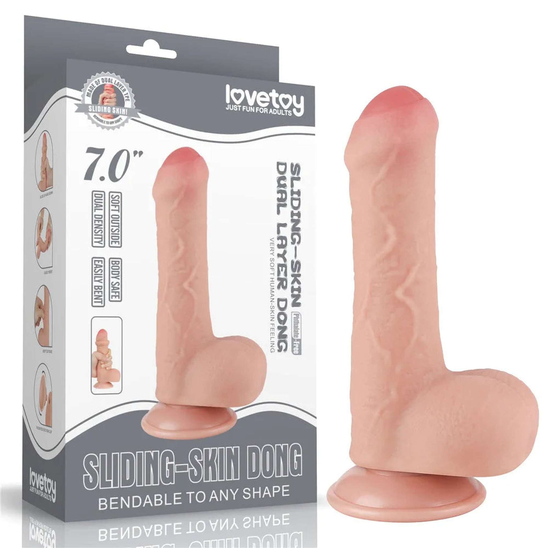 Fallo Scappellabile come un pene vero 7″ - Rosa Carne