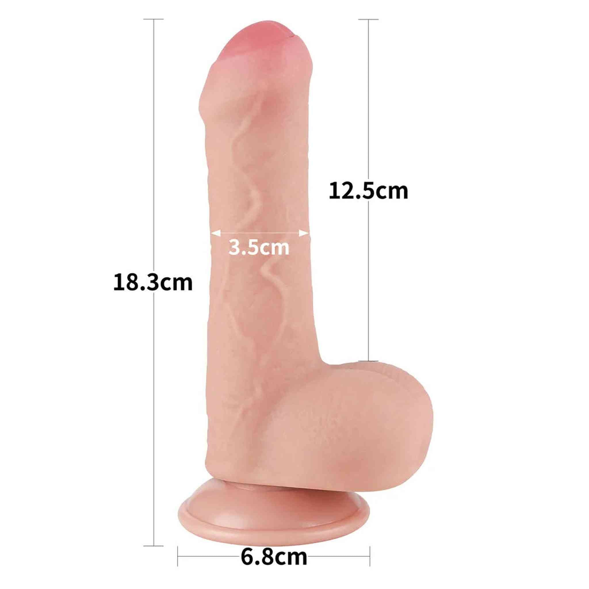Fallo Scappellabile come un pene vero 7″ - Rosa Carne