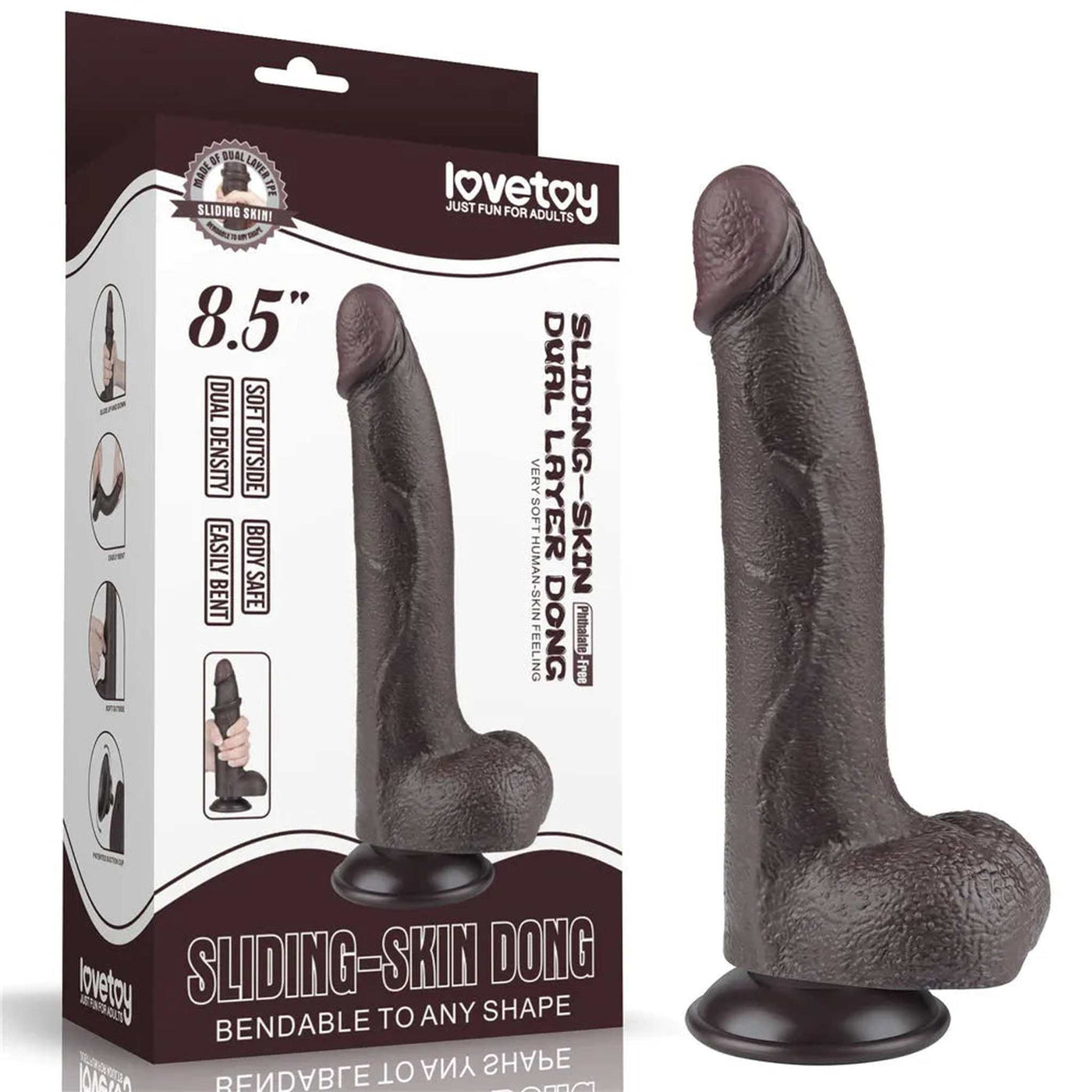 Fallo Scappellabile come un pene vero 8.5″ - Nero