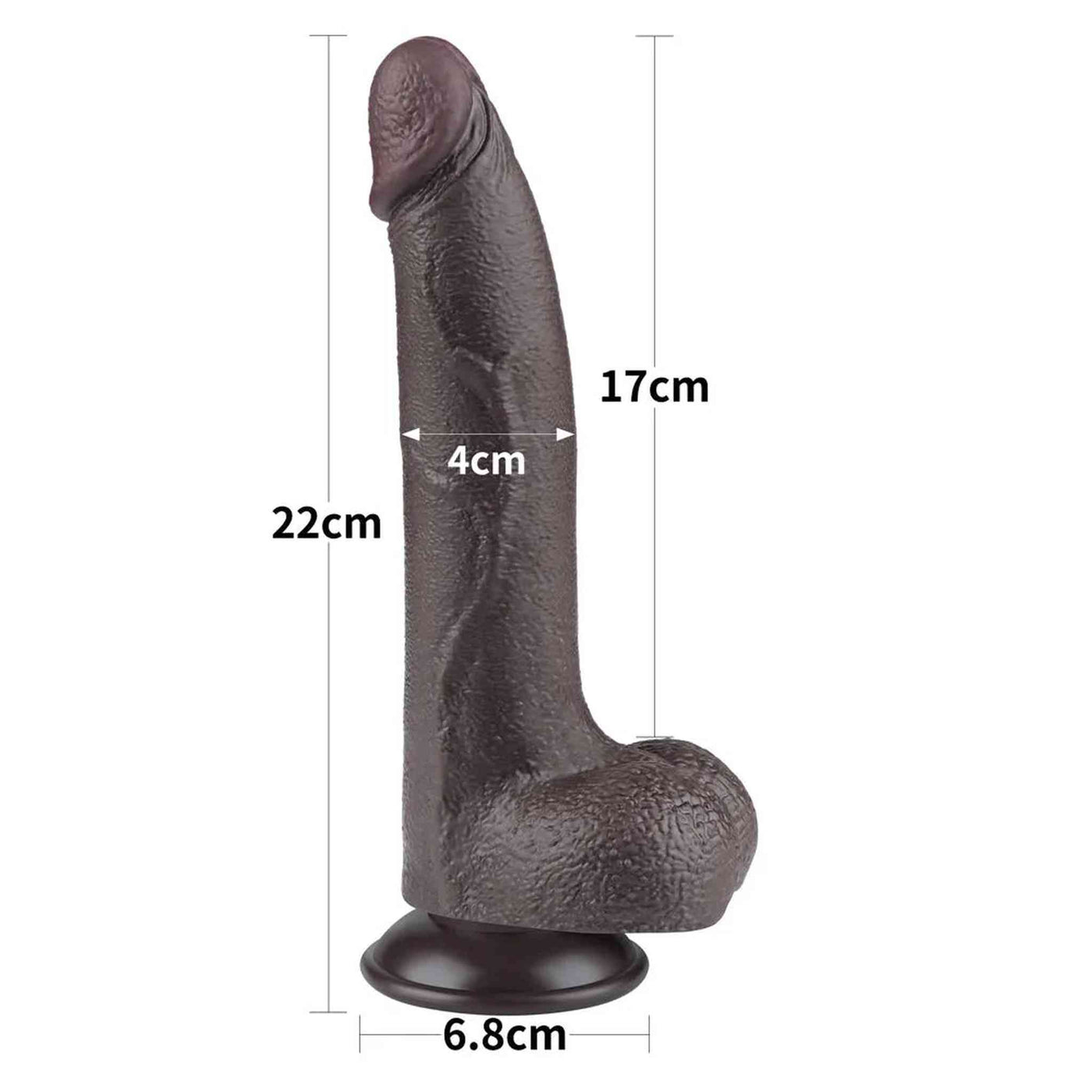 Fallo Scappellabile come un pene vero 8.5″ - Nero