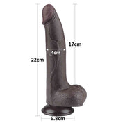 Fallo Scappellabile come un pene vero 8.5″ - Nero