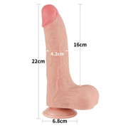 Fallo Scappellabile come un pene vero 8.5″ - Rosa Carne