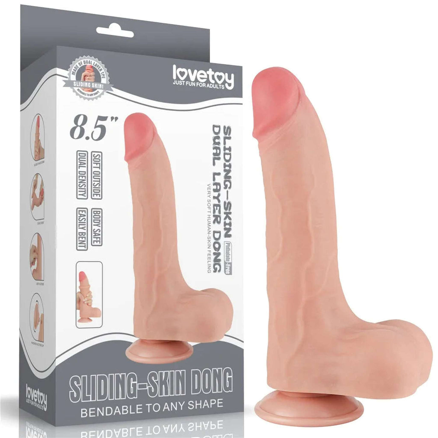Fallo Scappellabile come un pene vero 8.5″ - Rosa Carne