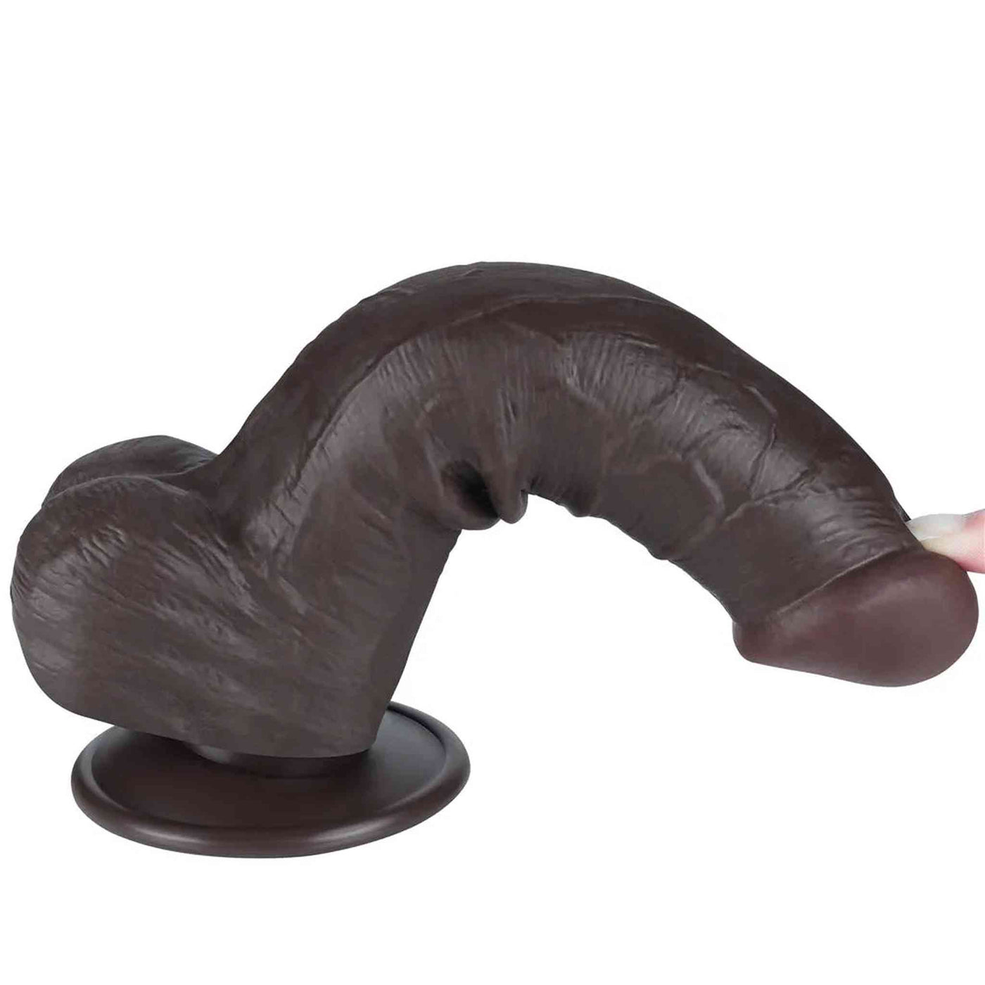 Fallo Scappellabile come un pene vero - Nero 8″