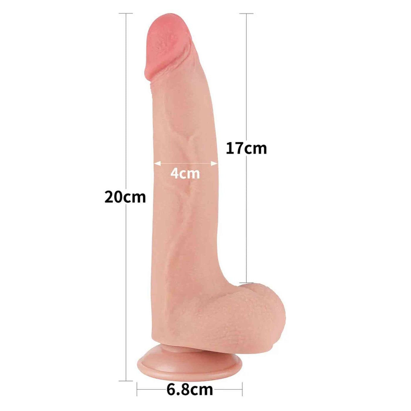 Fallo Scappellabile come un pene vero - Rosa Carne, 8.5″