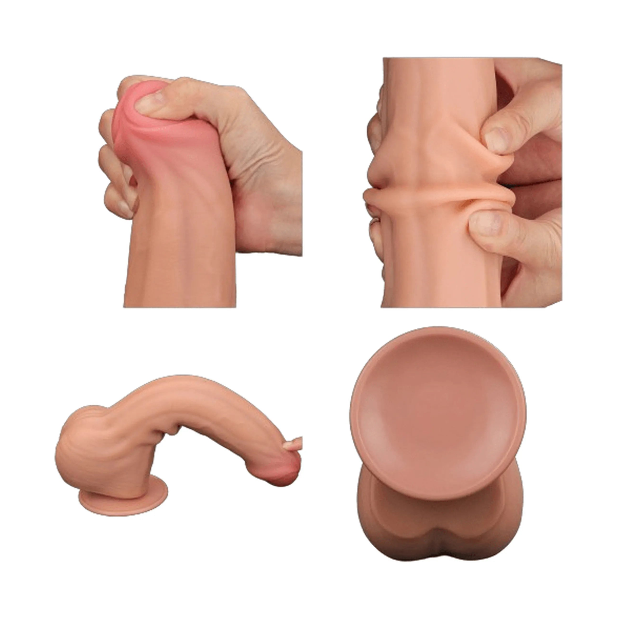 Fallo Super Realistico con Pelle Scorrevole - 11.5'' Rosa Carne