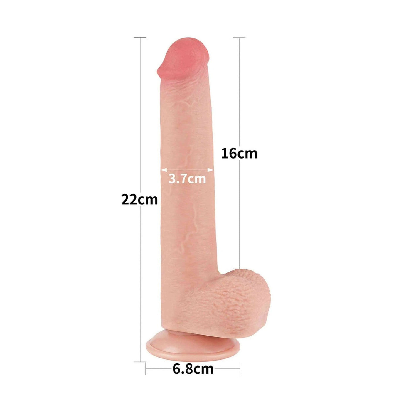 Fallo Super Realistico con Pelle Scorrevole come un Membro Vero - 9″ Rosa Carne