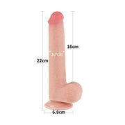 Fallo Super Realistico con Pelle Scorrevole come un Membro Vero - 9″ Rosa Carne