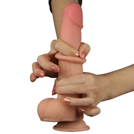 Fallo realistico con pelle scorrevole come un membro vero - 9', Rosa Carne