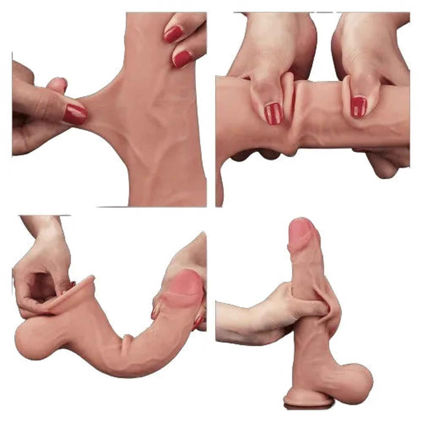 Fallo realistico con pelle scorrevole come un membro vero - 9.5 ″ 24 cm x Ø 4.5 cm