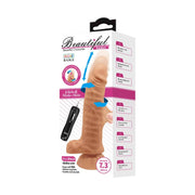 Fallo super realistico con ventosa e funzionalità di Up & Down - 18.5 cm lungo, Mulatto