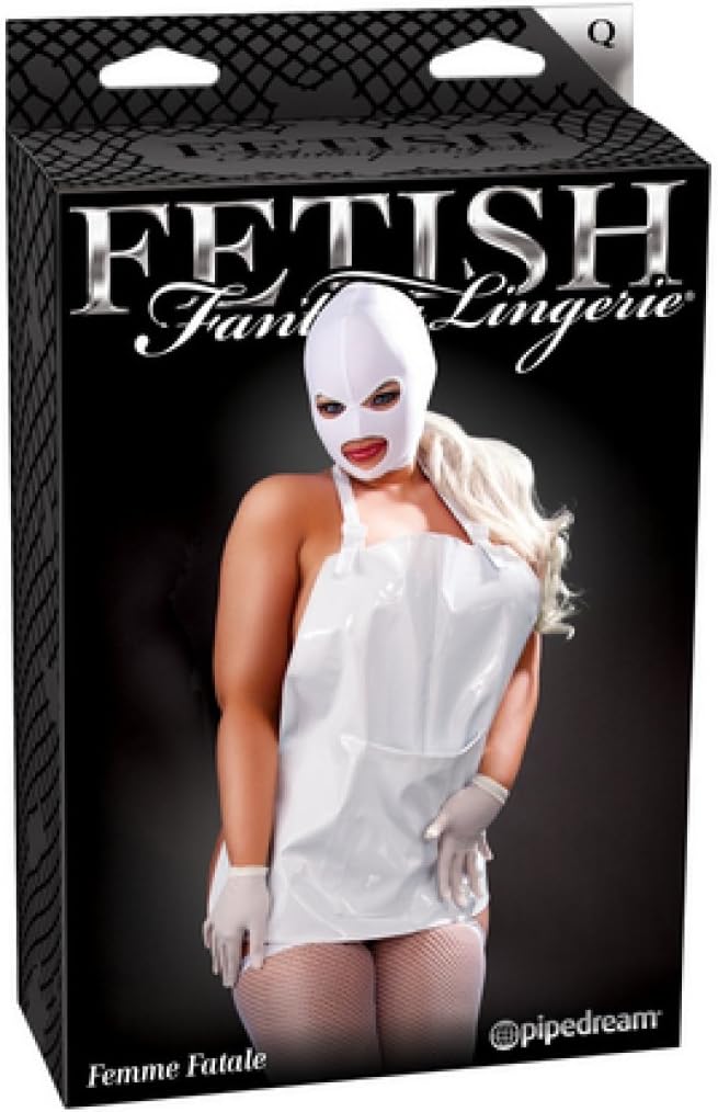 Femme Fatale Outfit Medical Fetish con Cappuccio e Grembiule